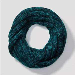 Ann Taylor LOFT Marled Infinity Scarf Teal Blue